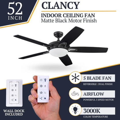 52" Ceiling Fan with Light