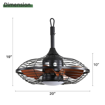 20" Ceiling Fan With LED Light