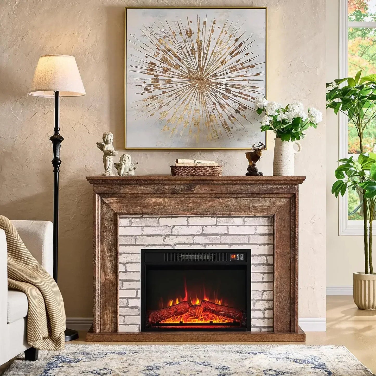 Electric Fireplace Heater, TV Stand