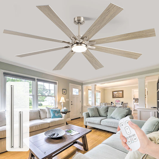 62/72-inch Industrial Ceiling Fan with Light