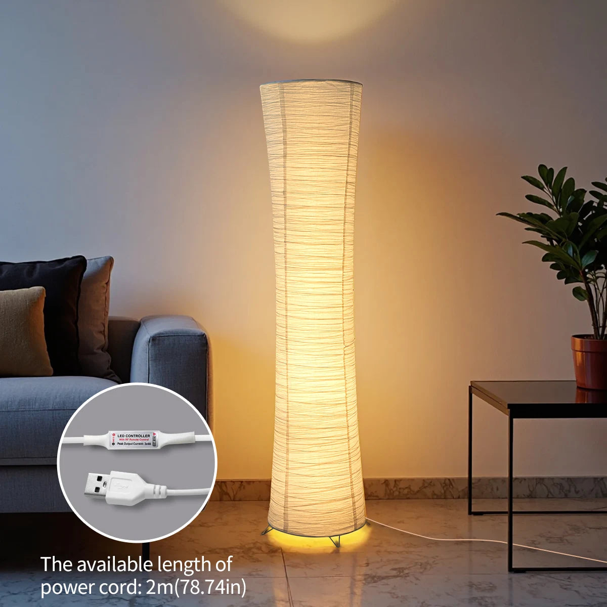 Paper floor lamp