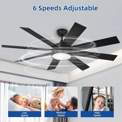 60" Ceiling Fan with light