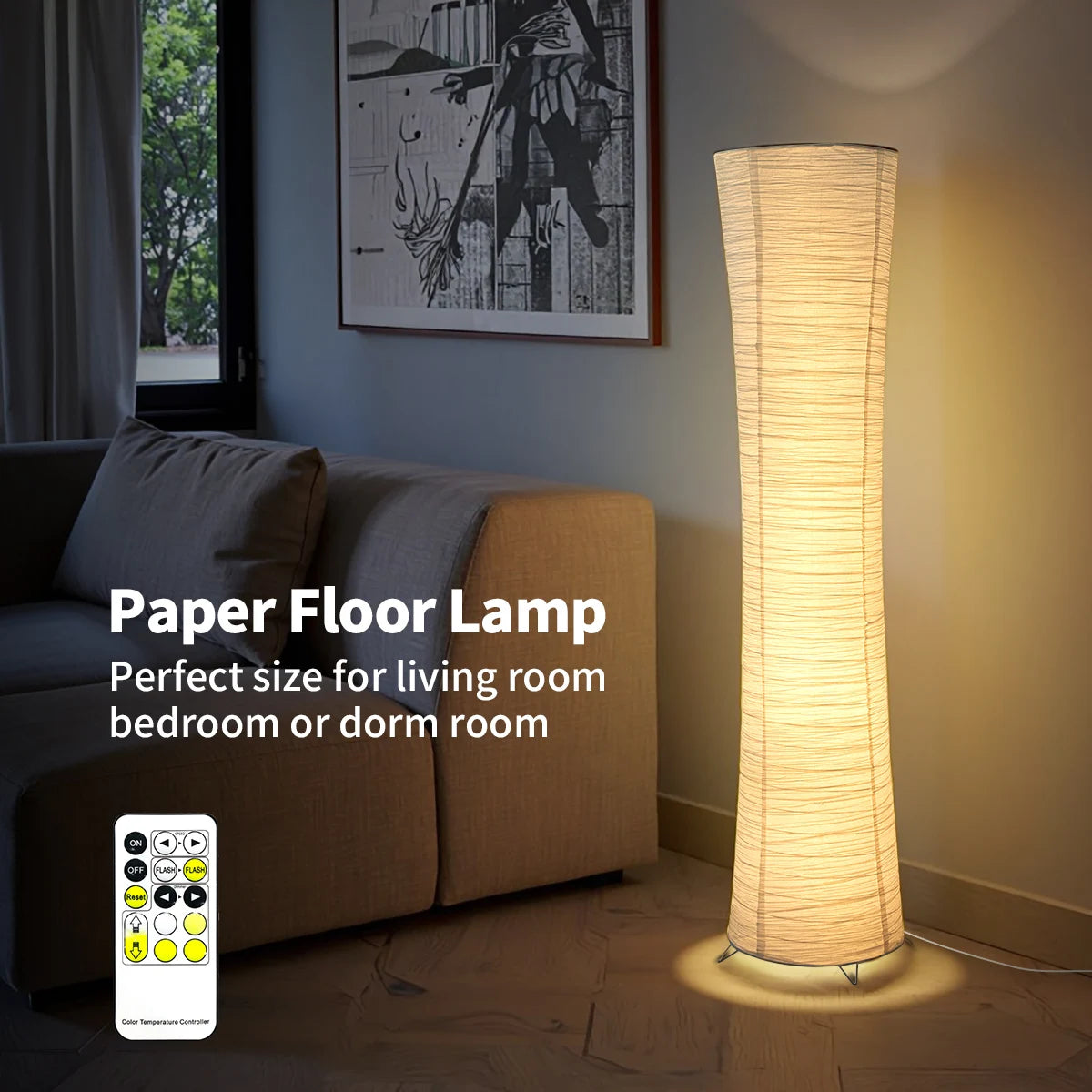 Paper floor lamp