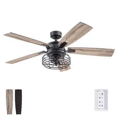 52" Industrial Ceiling Fan with Light