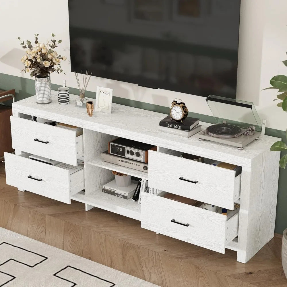 Farmhouse TV Stand for 75+ Inch TVs,