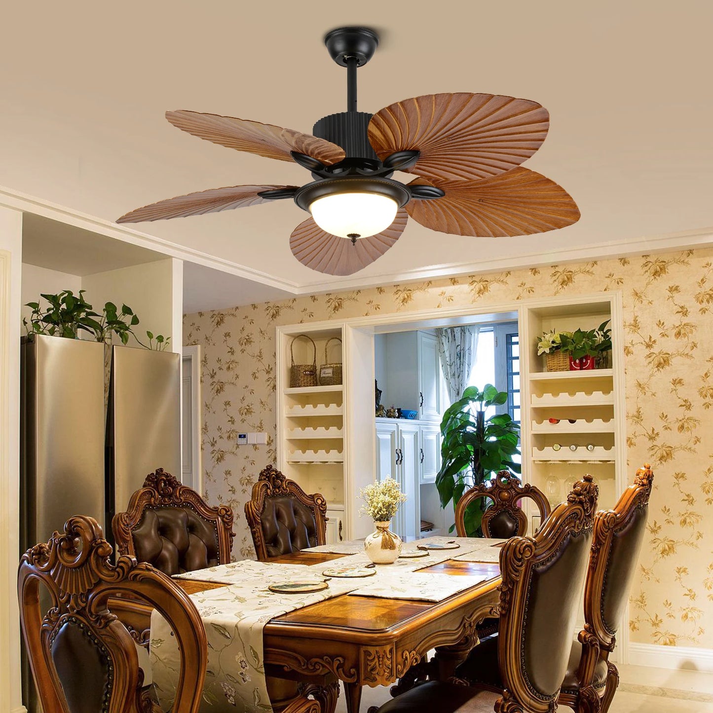 52" Ceiling Fan with 3 Colors Light