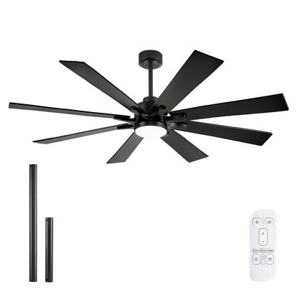 62/72-inch Industrial Ceiling Fan with Light