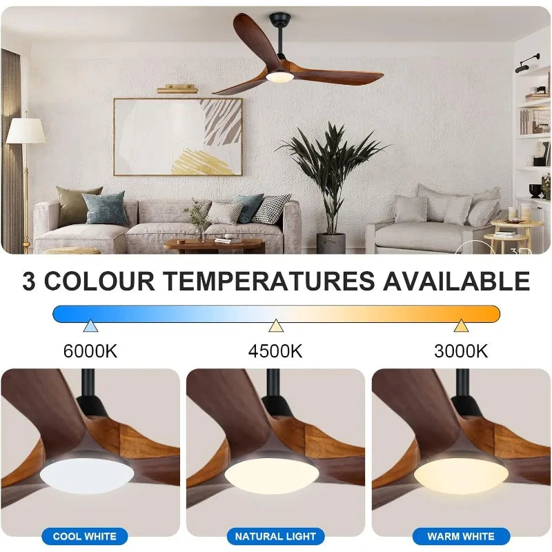 70" Large Ceiling Fan with Light and Remote