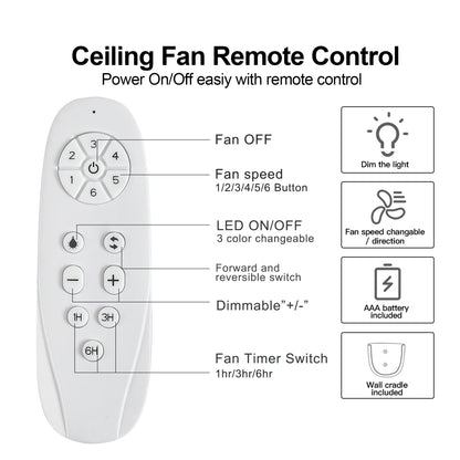 72"  Smart Ceiling Fan Light