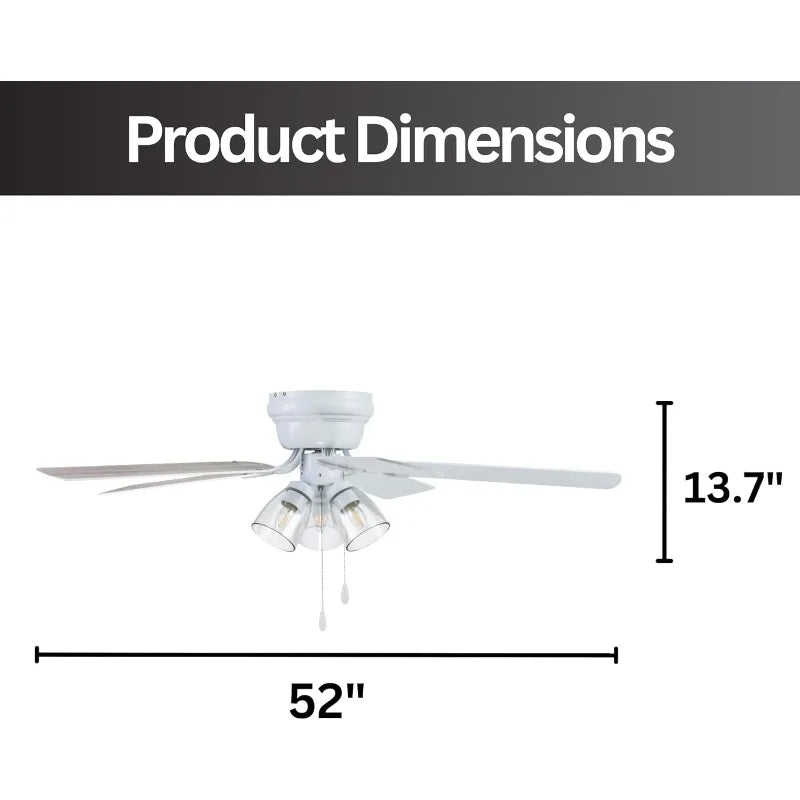 52" Ceiling Fan with Light
