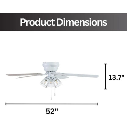 52" Ceiling Fan with Light