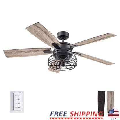 52" Industrial Ceiling Fan with Light