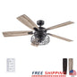 52" Industrial Ceiling Fan with Light