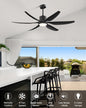 66" Large Ceiling Fan with Light