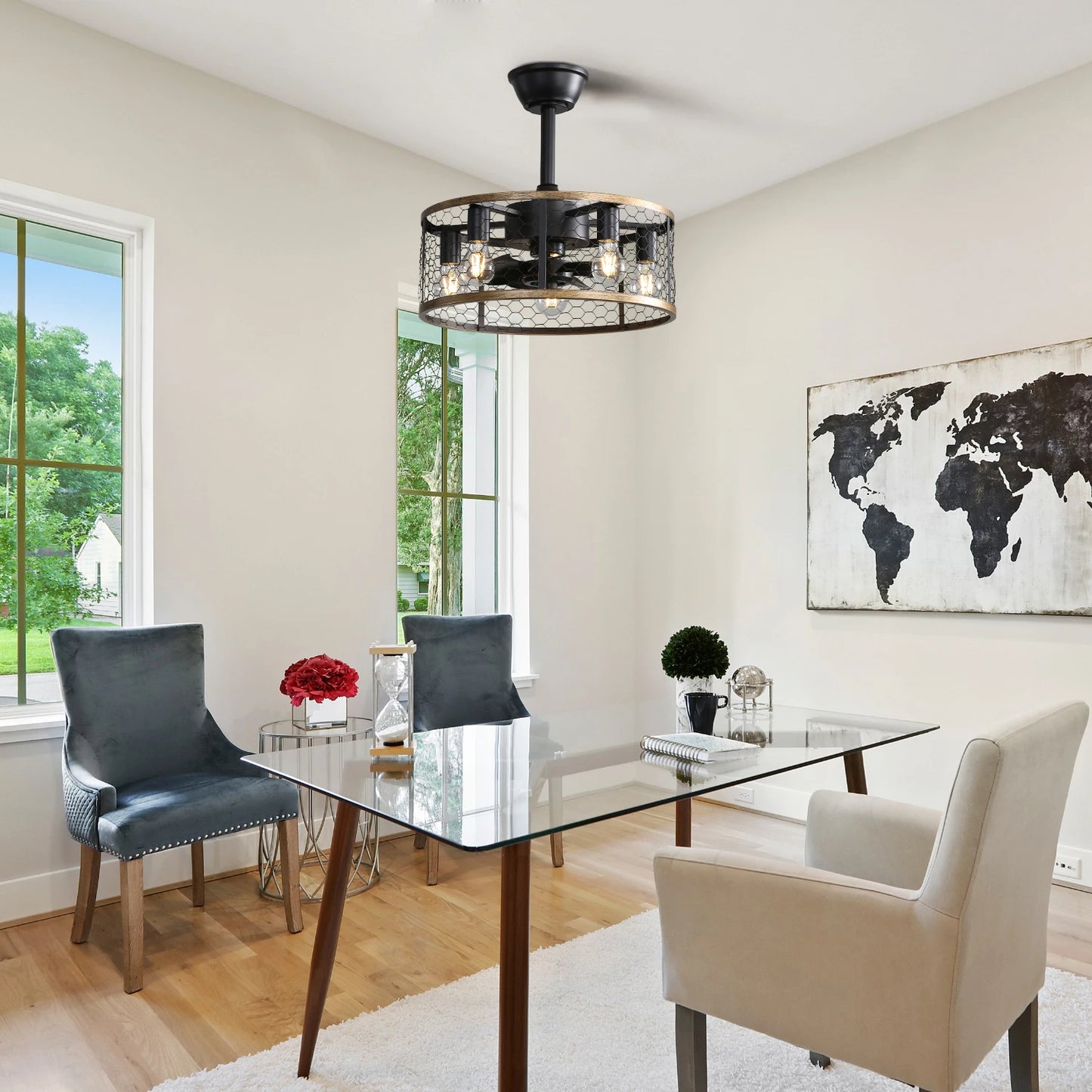 20" Cage Ceiling Fan