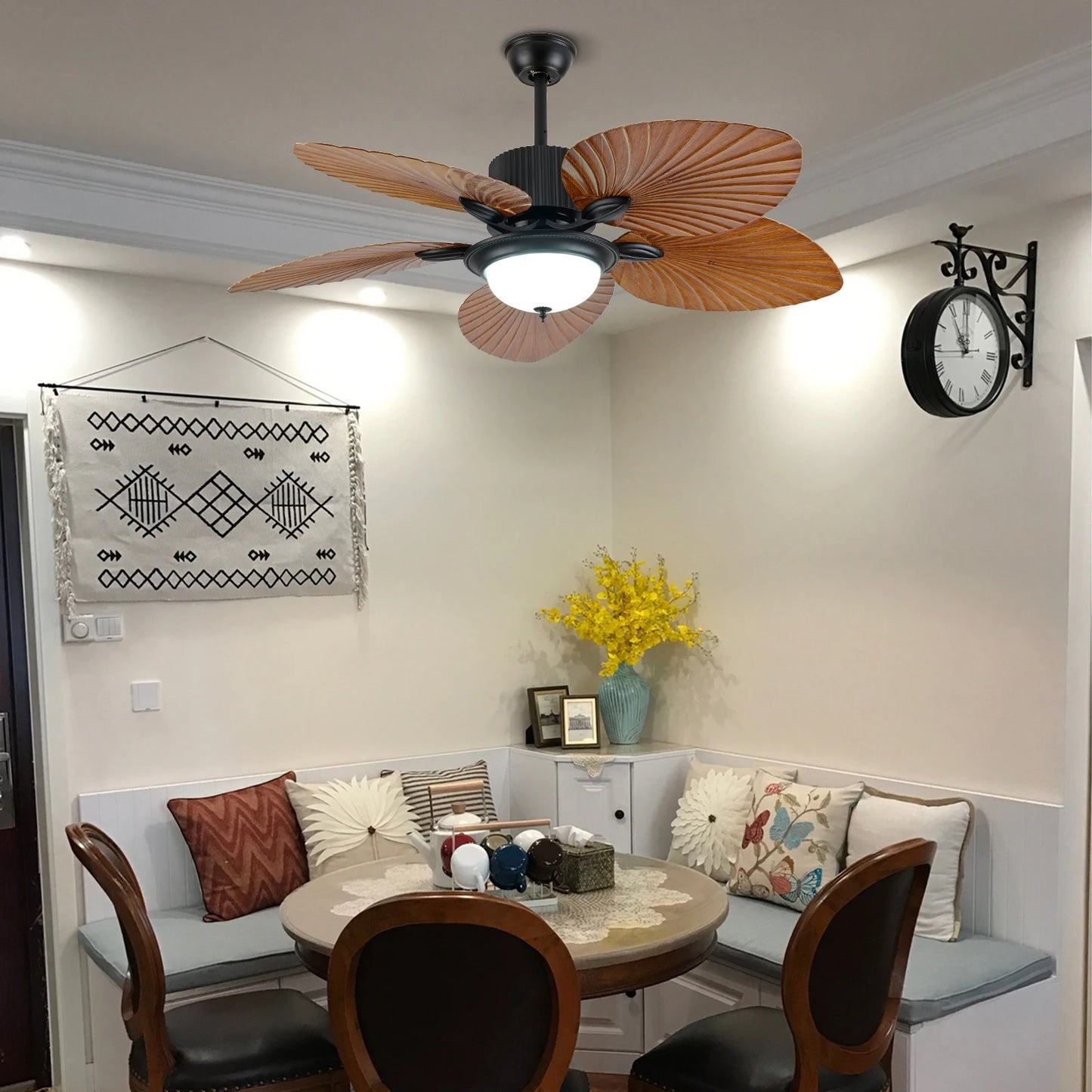 52" Ceiling Fan with 3 Colors Light