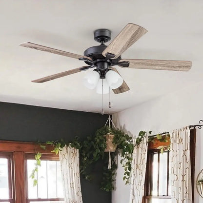 52" Ceiling Fan with Frosted Glass Light