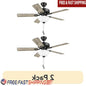 44" Black Ceiling Fan with Light