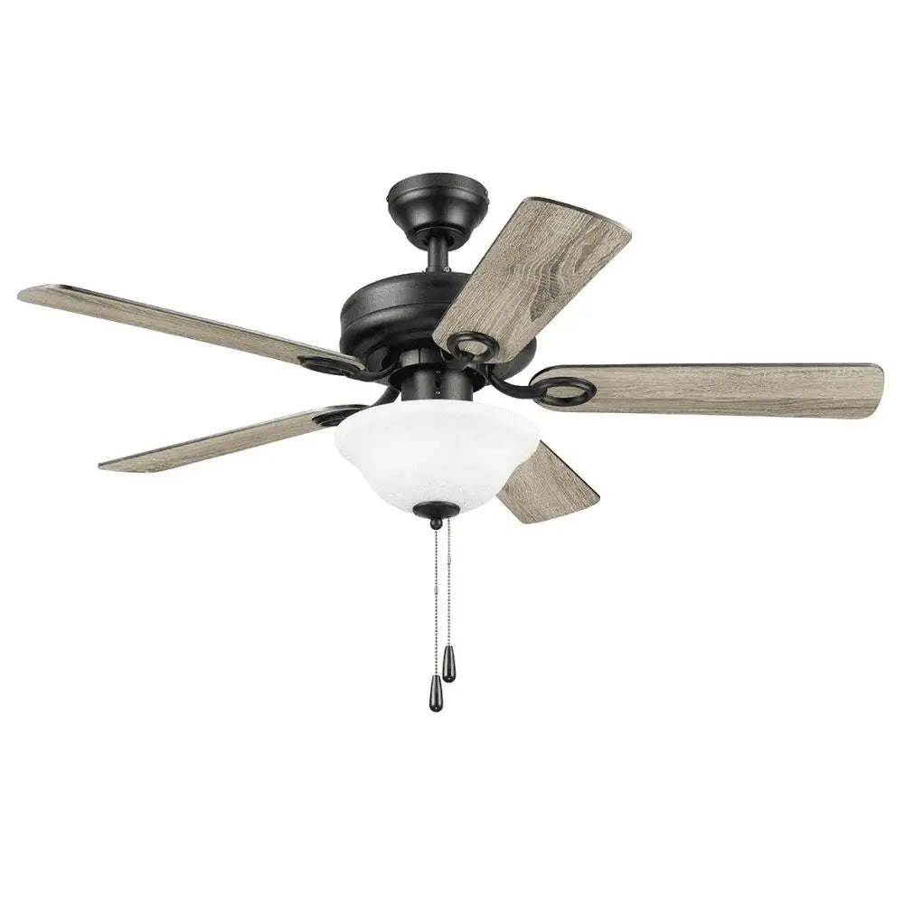 44" Black Ceiling Fan with Light