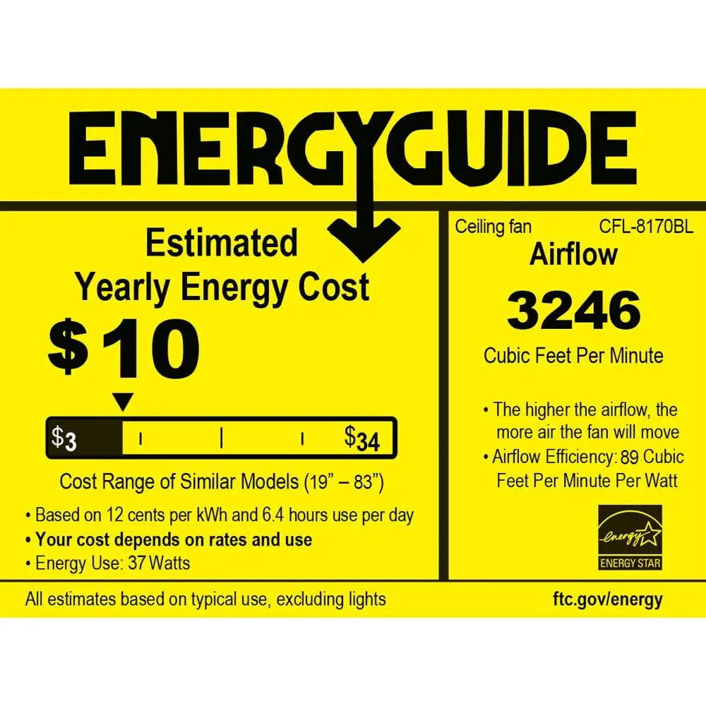 52 inch 6 Light Crystal Ceiling Fan