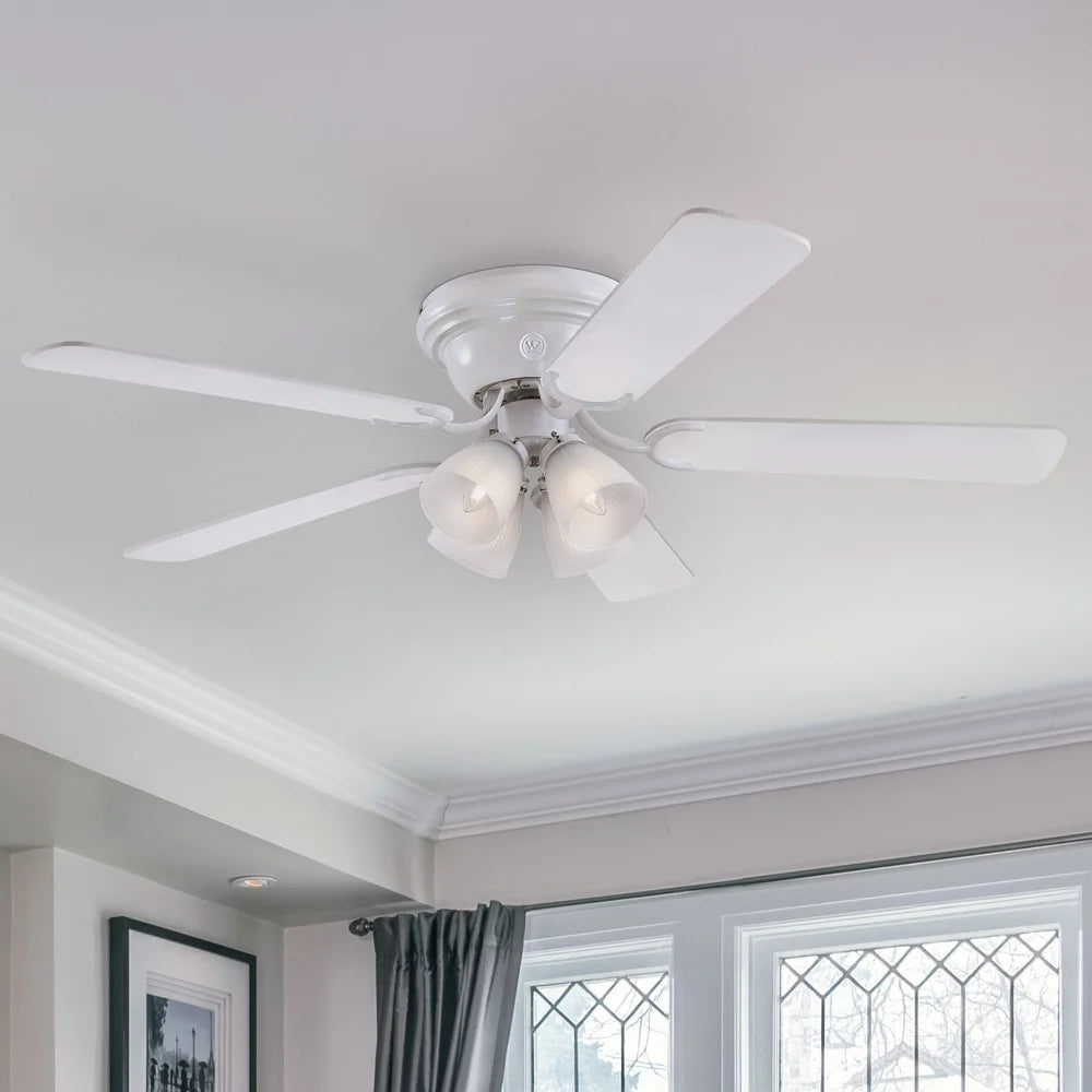 52" Reversible Blade Ceiling Fan with Light