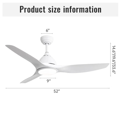 52" ceiling fan with LED