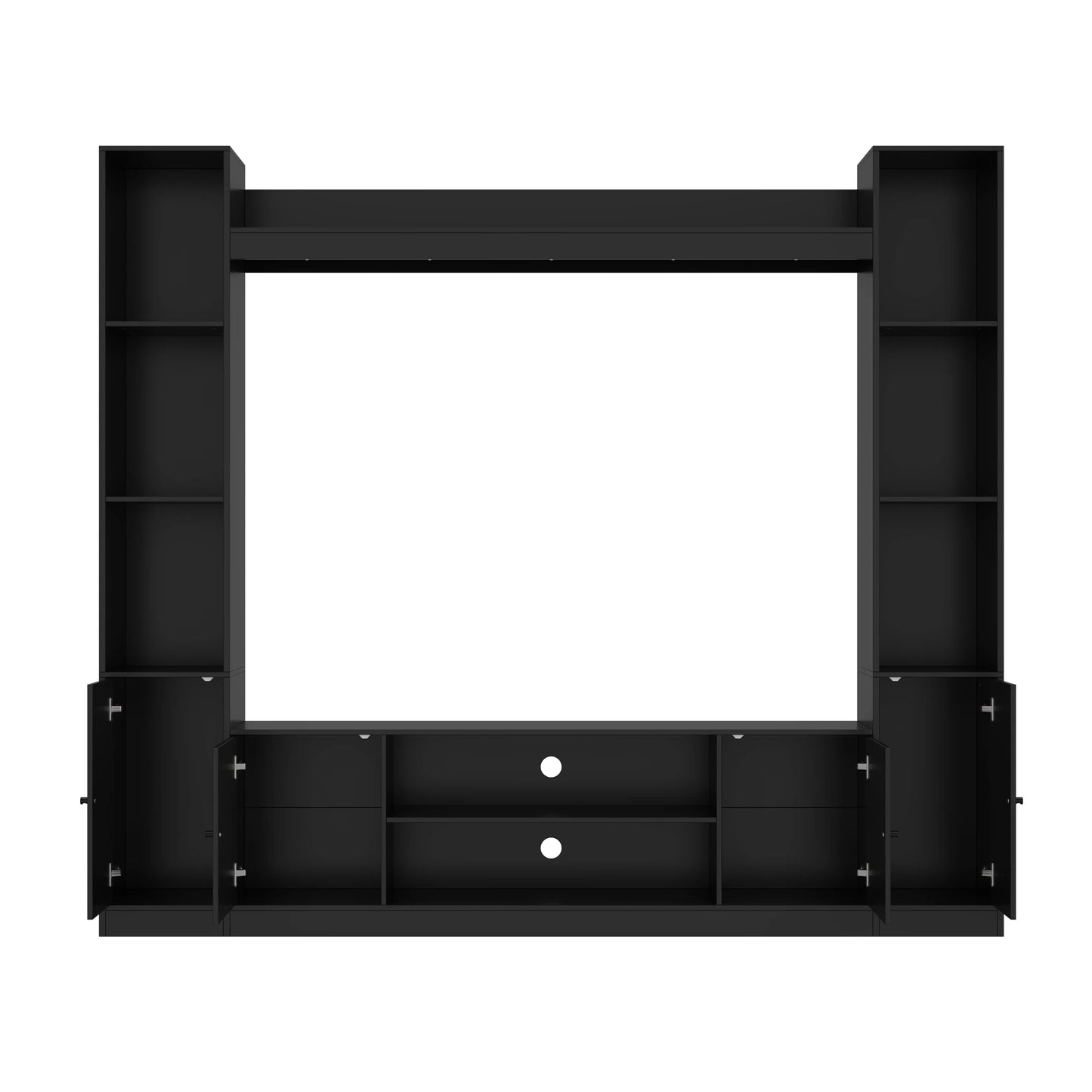 81.1'' modern wall unit 4-door TV stand