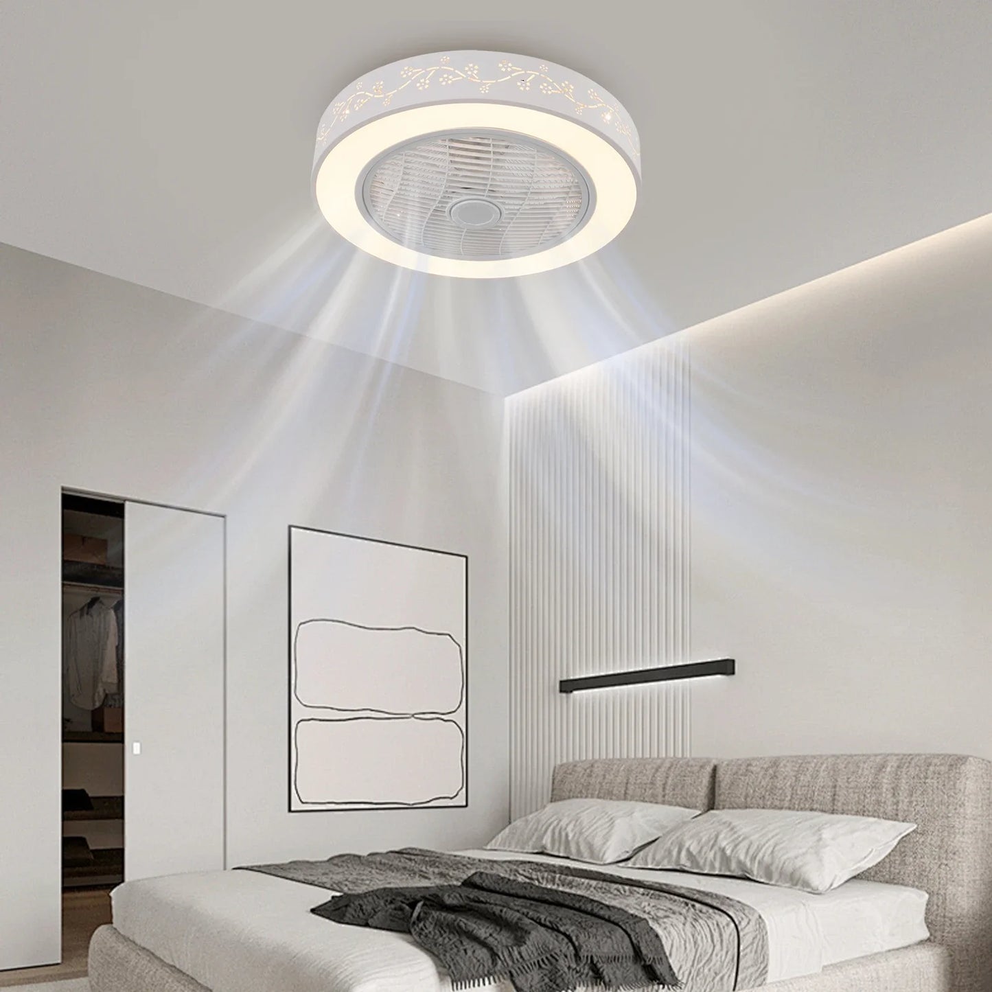 22"  Pendant Lamp Ceiling Fan