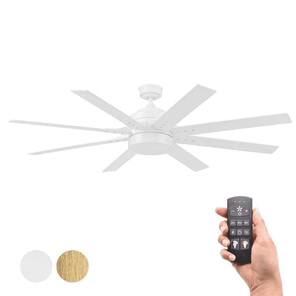 62 Inch Dual Blades Ceiling Fan with Light